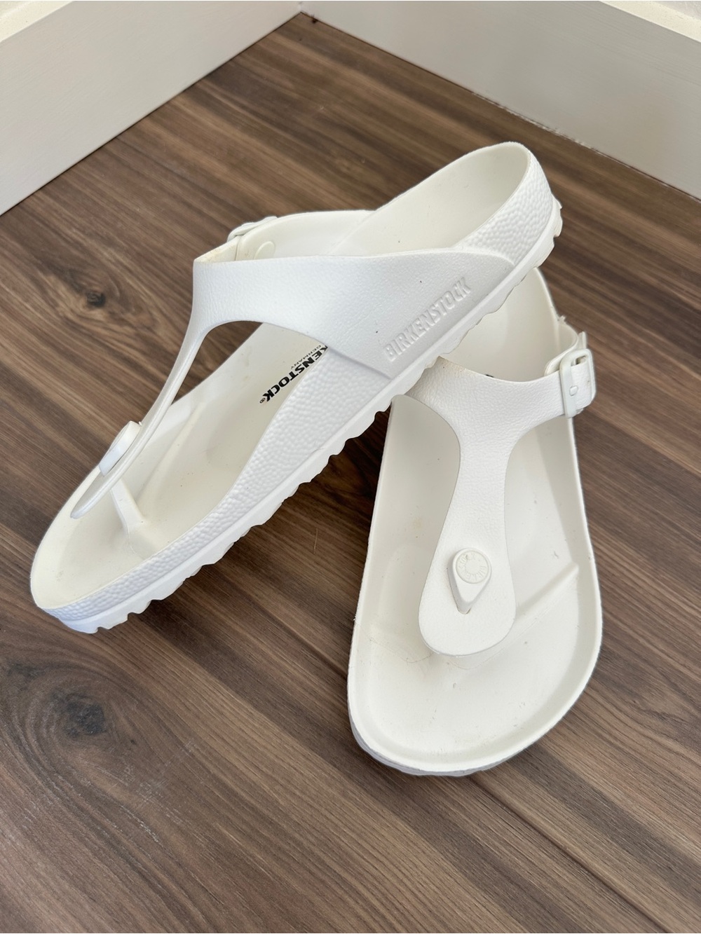 Birkenstock White Sandals EVA Comfortable Slip-On